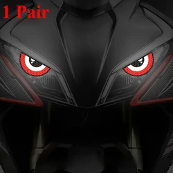 Reflective Demon Eye Motorcycle Headlight Stickers - Waterproof, Self - Adhesive Safety Accessories - 5.2x7cm (1pair - JG - Red - EMY)