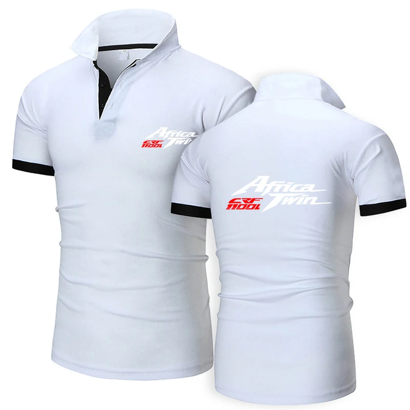 2024 Africa Twin Crf 1000 L Crf1000 New Leisure Polo Shirt Business Men's Shirt Short Summer Street Leisure Fashion Tops 2