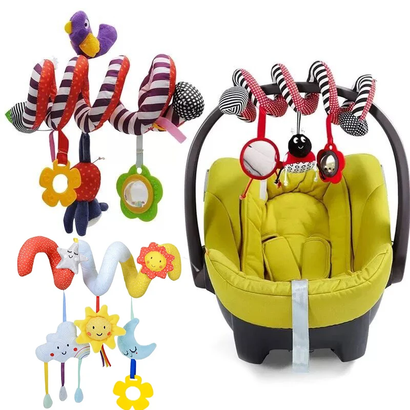 

Baby Toys 0 12 Months Cot Crib Hanging Rattles Development Toys Soft Plush Mobiles Stroller Crib Car Seat Spiral Toys for Babies