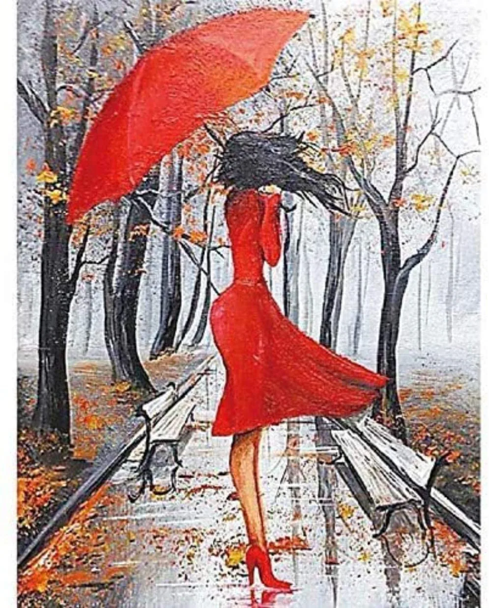 

149744 diy digital oil painting oil painting acrylic flower painting explosion hand-filled landscape painting