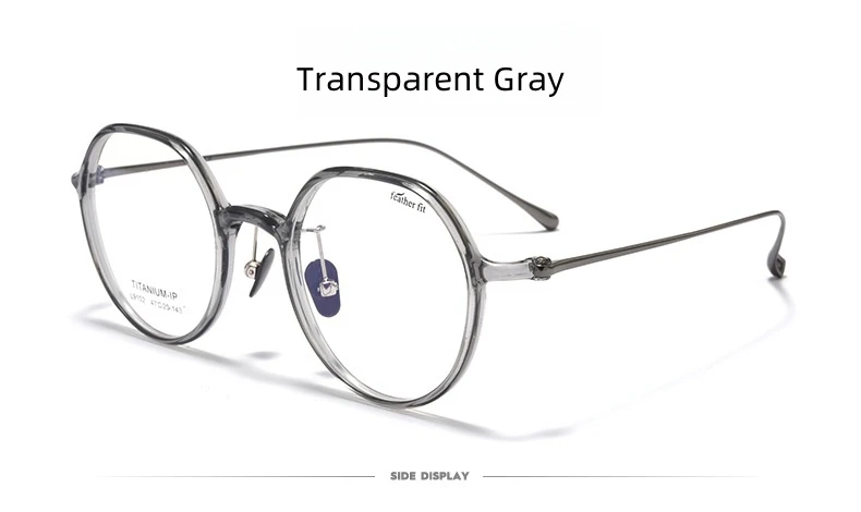 FIRADA Mode Ultra Licht Gläser Vintage Titan Transparent Brillen Luxus Brillen Rahmen Für Frauen L9102Y – Detail 11