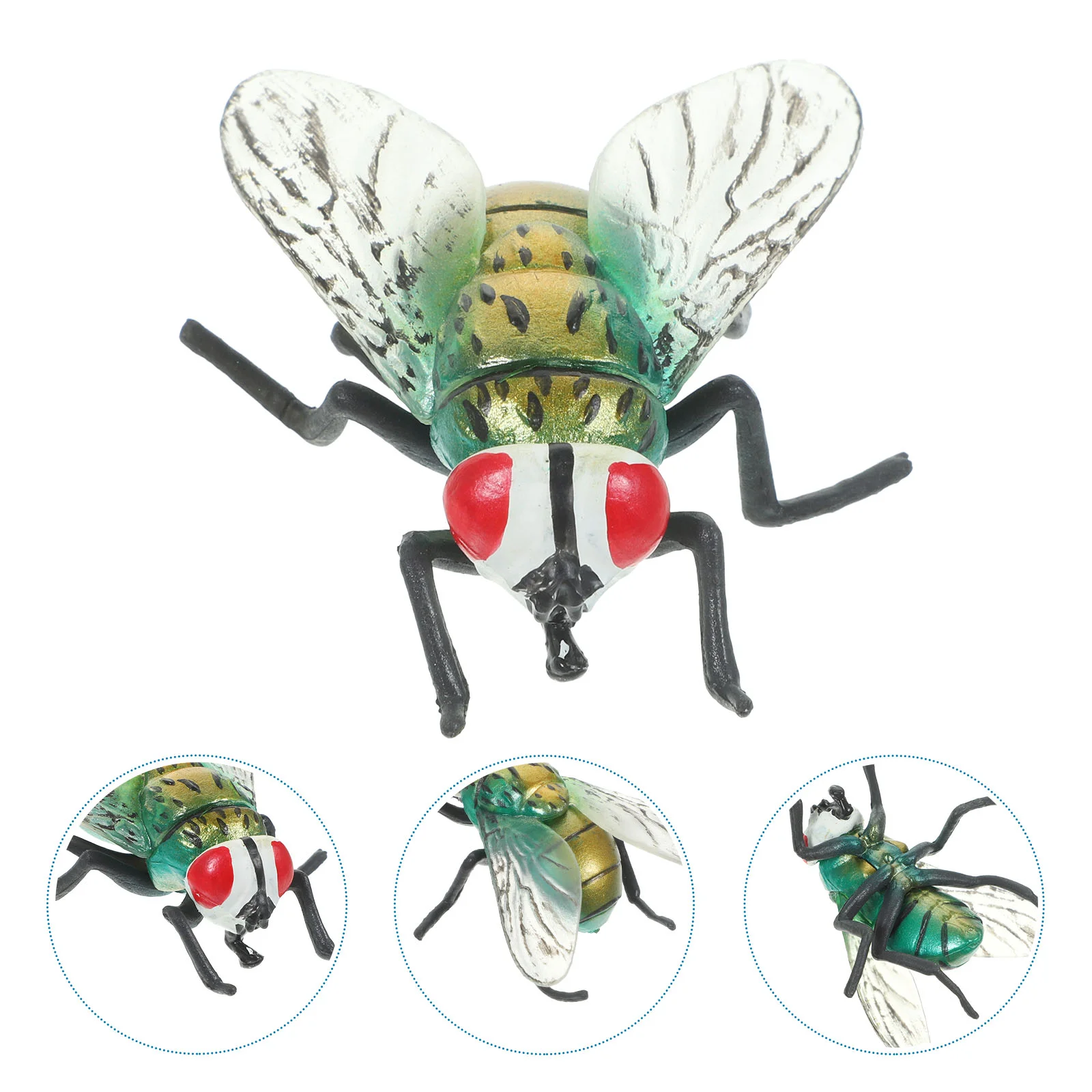 Puffer Fish Toy Tricky Insect Toys Fake Blowfly Housefly Ornament Prop Prank Shape Decor Artificial Party Flies