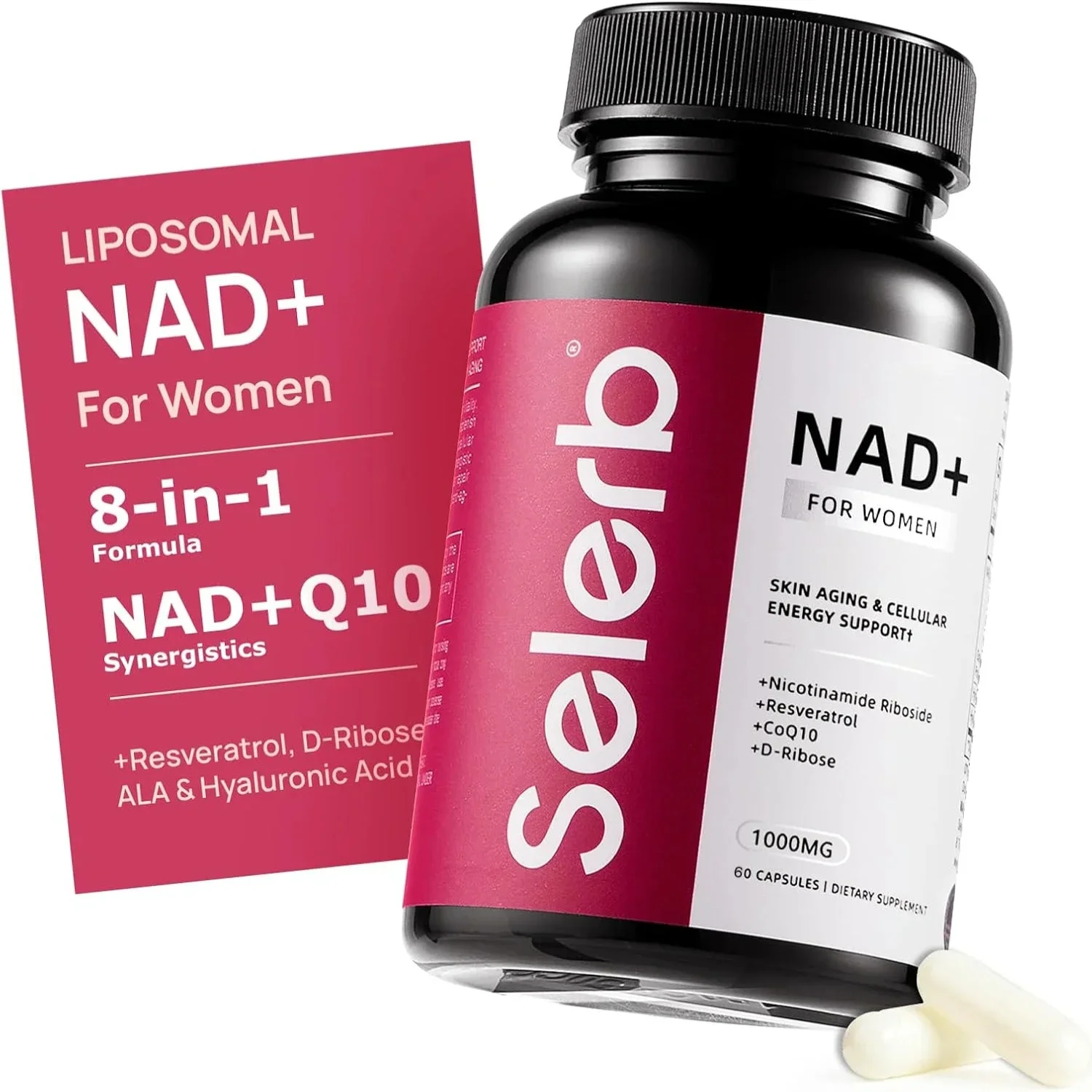 Suplemento Avanzado con Nicotinamida Ribósido, Resveratrol y CoQ10 – Fórmula Multinutriente – 60 Cápsulas