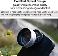 Kase Upgraded HD Master Macro Lens Plus for iPhone Samsung Android with Long Focus Distance 45-85mm 5