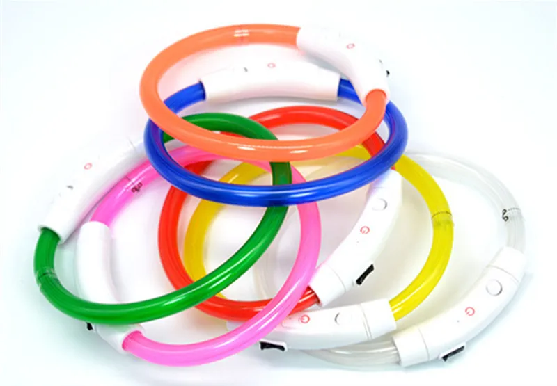 Led Pet Dog Collar Detachable Glowing Necklace Light Flashing Usb Loss Prevention Anti-lost Dogs Night Safety Luminous Products