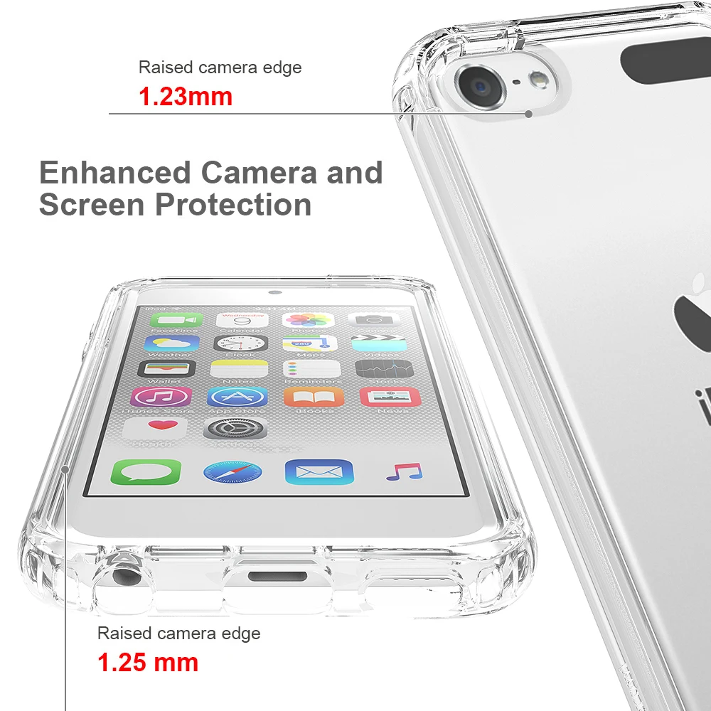Dual Layer Shockproof Rugged Armor Case with Transparent Back