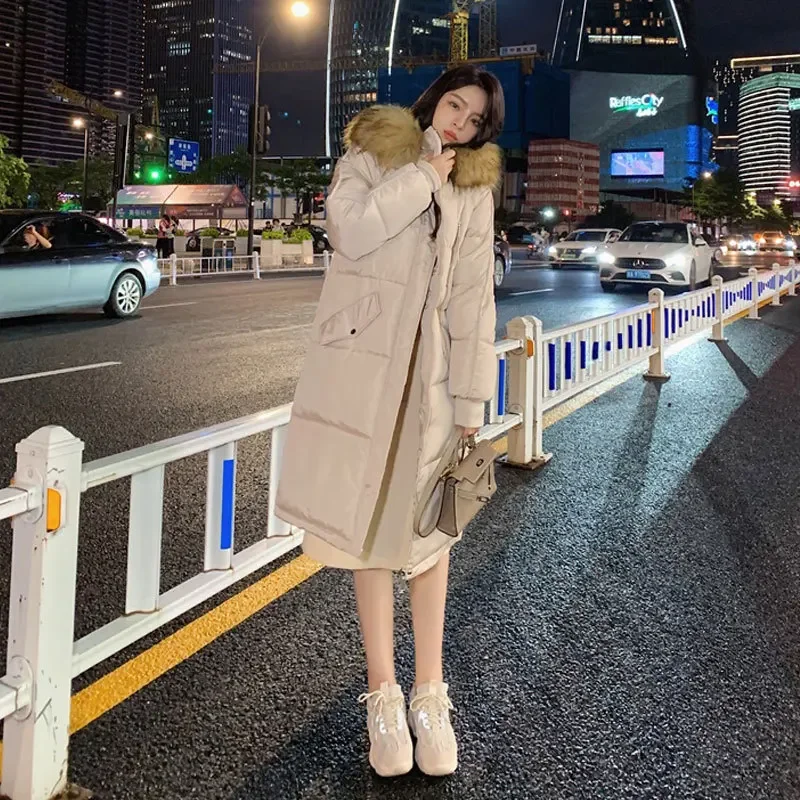 Clothing for Women Ladies Coats and Jackets The New Cotton Female Mid-length Korean Version Loose Bread Service