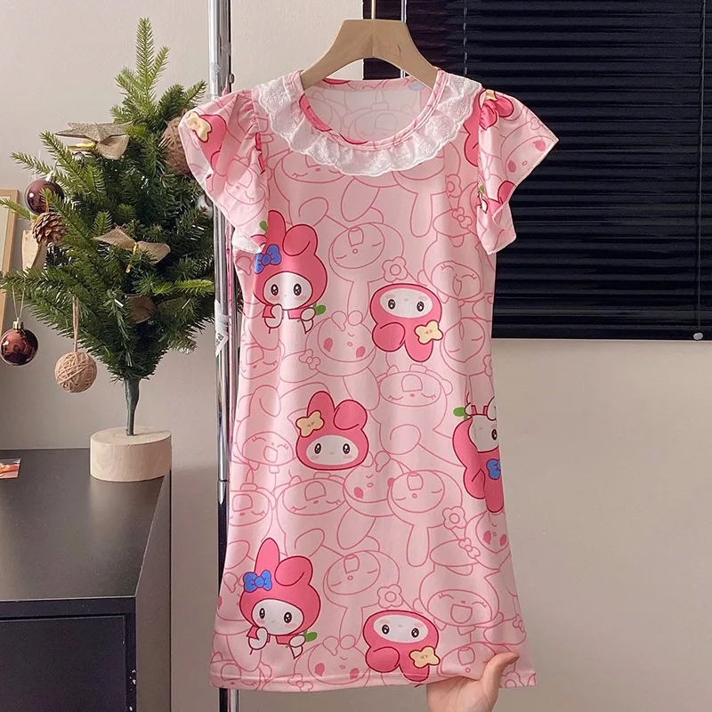 Girls' Pajamas Baby Home Clothes Short Sleeved Pajamas Little Girls' Princess Dresses Home Clothes