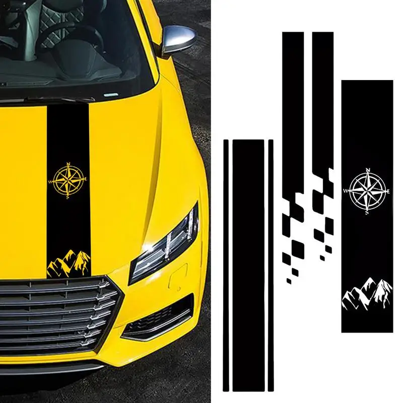 

Hood Car Sticker Cool Sport Sticker Decoration For Car Vehicle Easy To Install Car Modified Decal Decoration