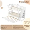 Solid Wood Bunk Bed with Full-Length Guardrails, Convertible to 2 Beds, Children Beds 4