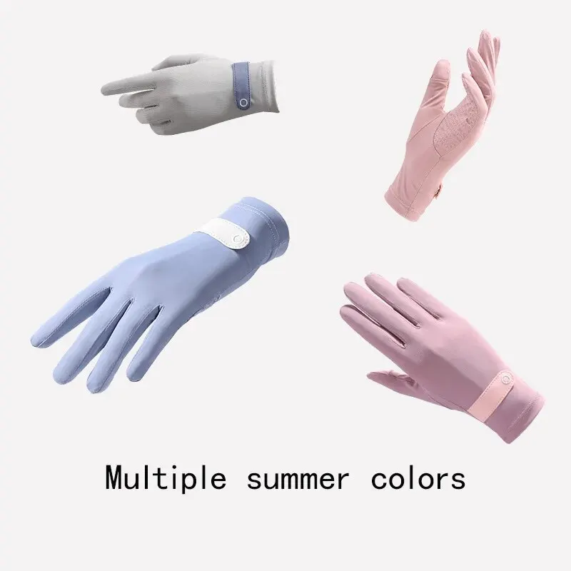 Uv Protective Gloves Female Driver Ice Silk Touch Screen Outdoor Non-Slip Bike Summer Thin Driving Riding cycling gloves,sports gloves,sunscreen gloves