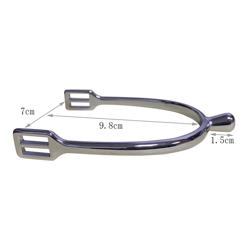 Zinc Alloy Spurs Riding Ladies Spur With Strap15mm Short Shank Ball End English Children Spurs HorseTack 5