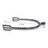 Zinc Alloy Spurs Riding Ladies Spur With Strap15mm Short Shank Ball End English Children Spurs HorseTack 5