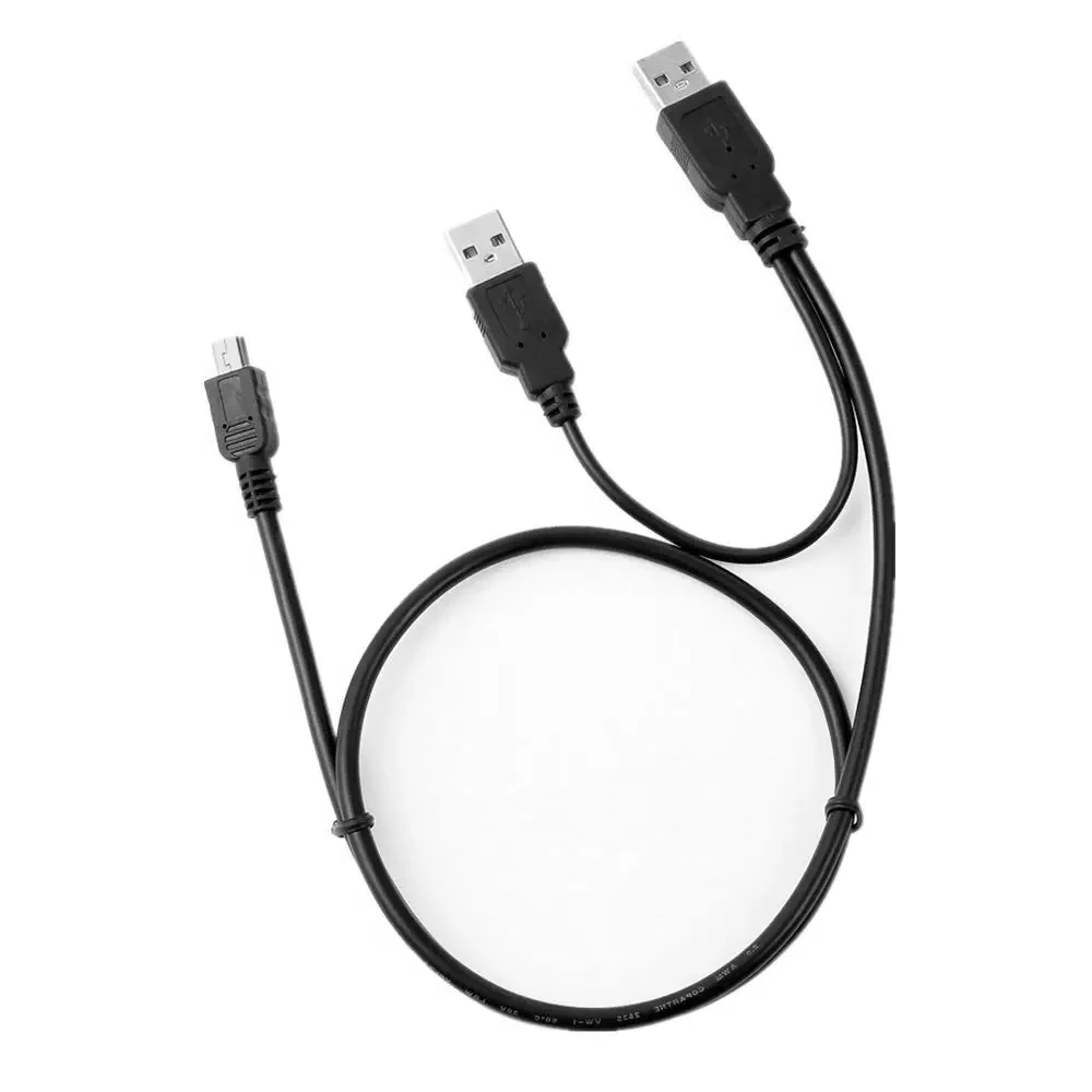 USB Y Charger Data Sync Cable Cord Lead for Maxtor 2.5" Portable Hard Drive Disk