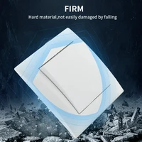 White Classic Flame Retardant Plastic Panel 1 Gang 1 Way Wall Switch On / Off Rocker Switch 16A AC 250V 86mm*86mm - Image 2