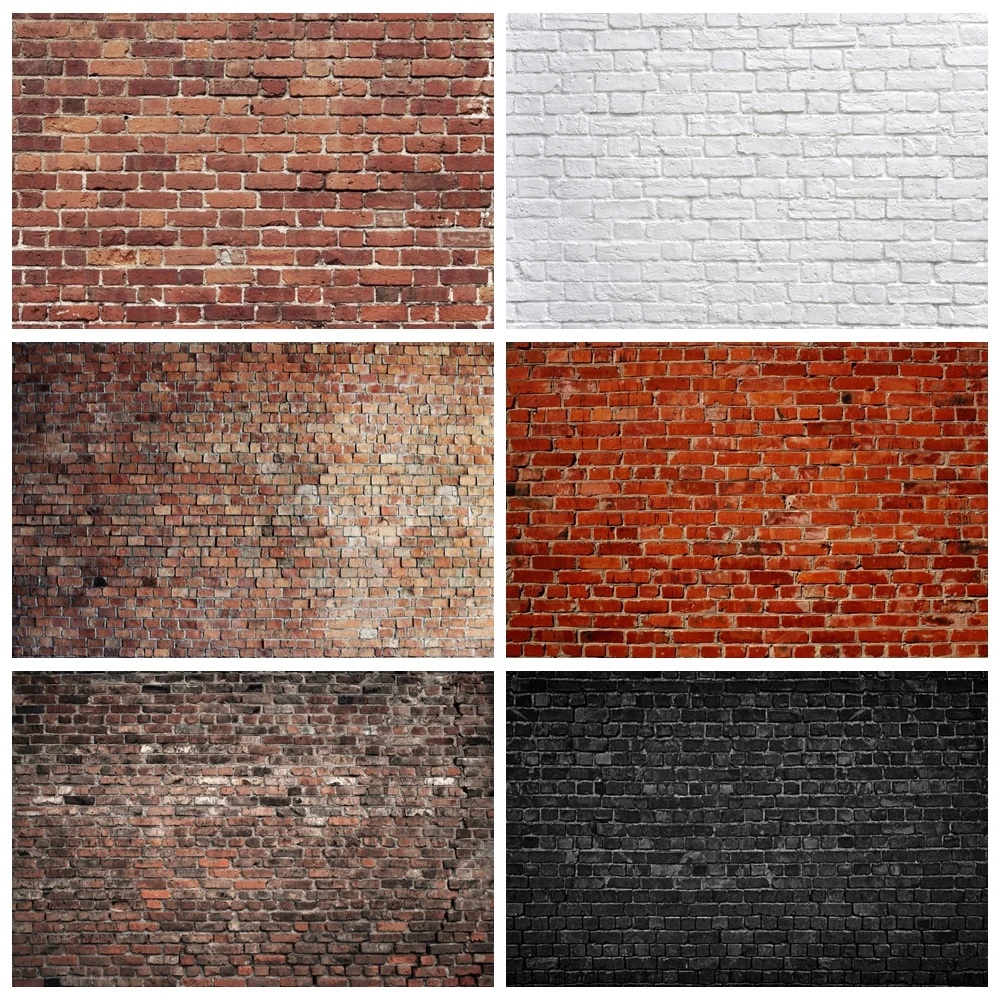9X6Ft Red Brick Wall Backdrop Vintage Old Stone Brick Photography Backgroun - View #10