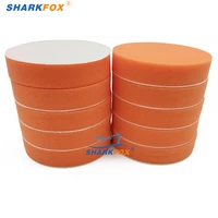 Sharkfox 5/6inch Car Buffing Polishing Pads Flat Foam Sponge Waxing Pad Kit Tool For Car Polisher Buffer Auto Care Buffing Pads 1