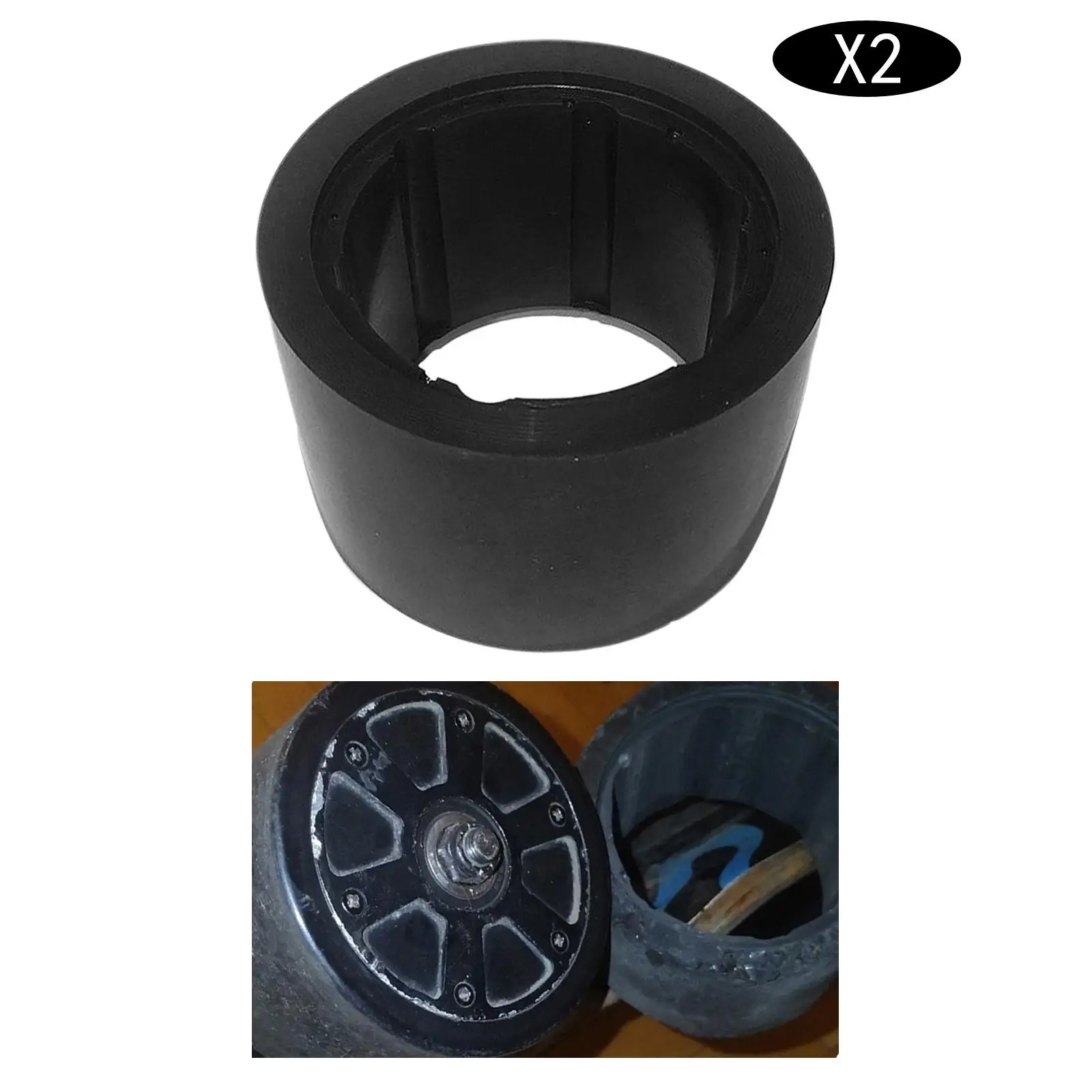 2x 90mm Skateboard Motor Skin Longboard Brushless Hub Motor PU