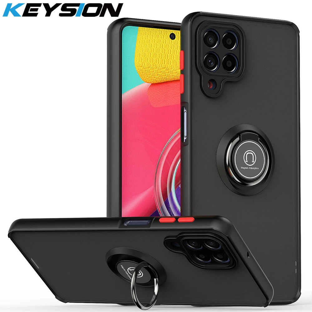 Custodia per telefono trasparente opaca moda KEYSION per Samsung M53 M33 5G M32 Cover posteriore antiurto trasparente per Galaxy A22_voghion.com