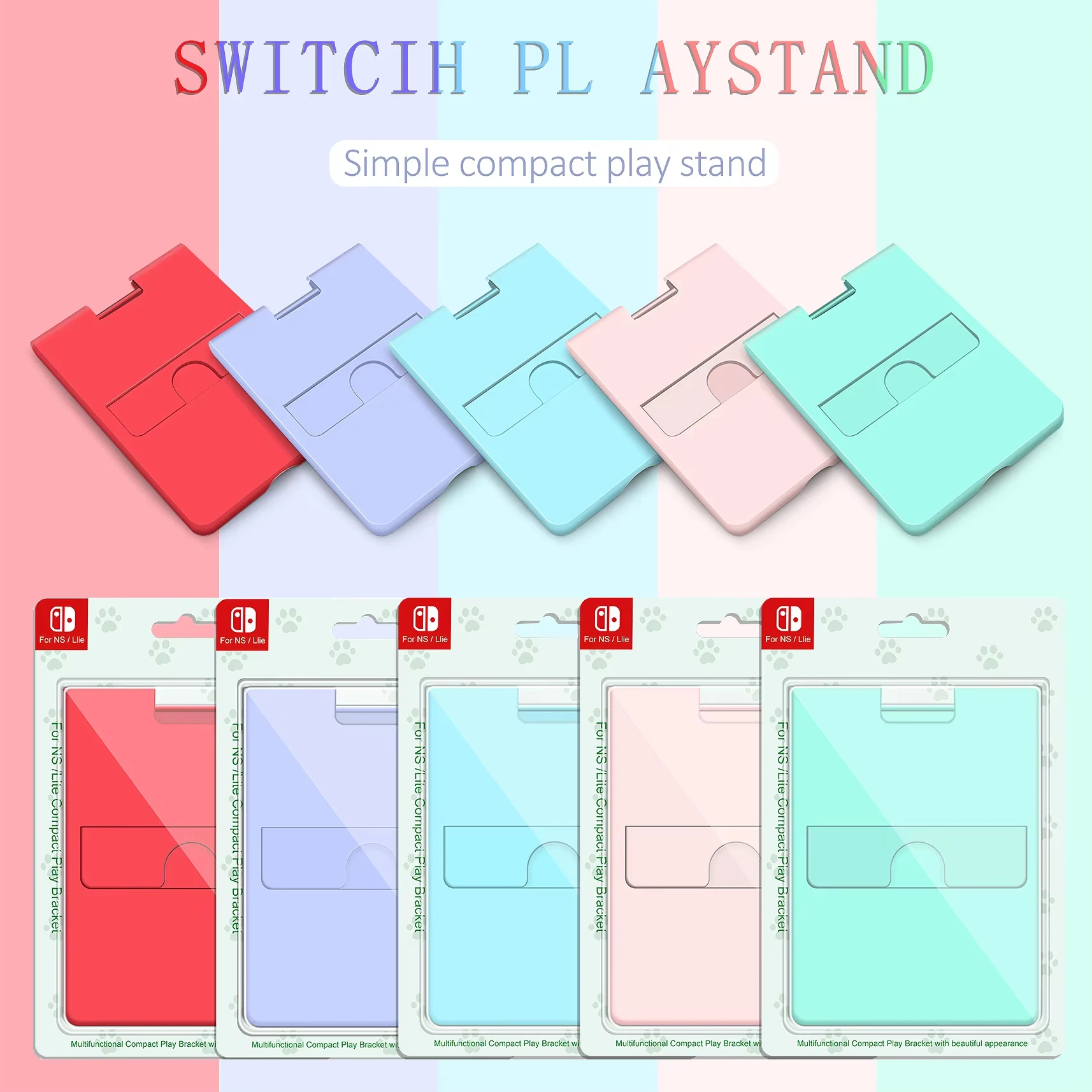 접이식 스탠드 홀더 기본 Nintendo Switch 2 Lite 콘솔 용 접이식 플레이 스탠드 휴대용 멀티 앵글 브래킷 소형 게임 랙
