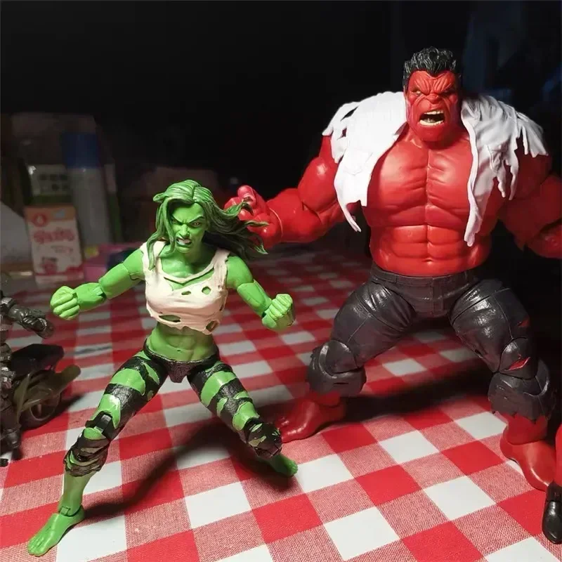 

Фигурка героя Marvel Legends Girl Hulk, модель 6 дюймов, подвижная нормальная голова зла, халкеты, версия, без дополнительных открытых рук, детский подарок