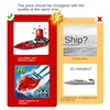 RC Boat with Case V555 2.4GHz Lighting Racing RC Boat 50KM/H With Bright LED Light For Adults and Kids With Rechargeable Battery 6