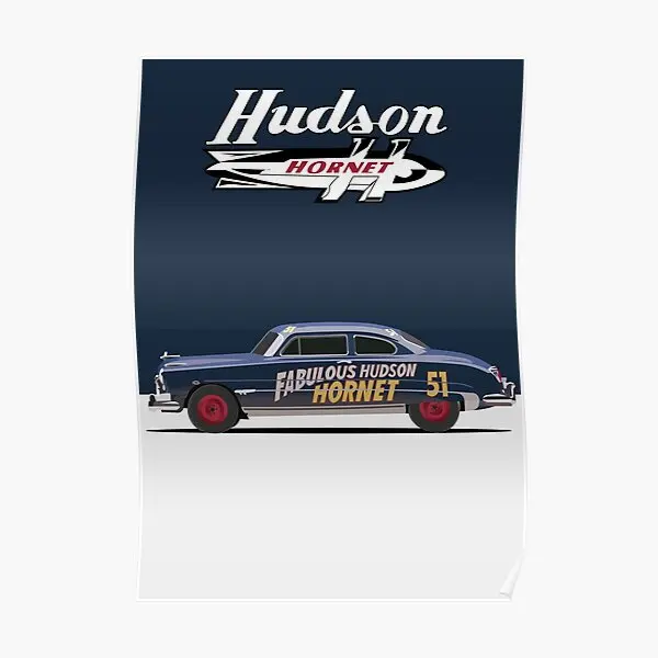 

Hudson Hornet Illustration Poster Funny Picture Decor Vintage Home Decoration Modern Print Wall Room Painting Art Mural No Frame