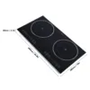 Electric Cooktop 2 Burner Ceramic Heating Countertop Built in Electric Stove Top with Touch Control Timer for Kitchen 4