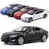 1/32 Tesla Model S 100D SUV Toy Car Model Diecast Alloy Metal Miniature Sound & Light Pull Back 1:32 Collection Gift For Boy Kid 4