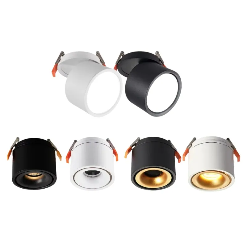 Dimmable 360 Degree Rotating LED COB Spot Light Recessed Foldable LED Downlight AC85-265V 10W 15W 18W AC85V-285V led downlight recessed ceiling spotlight ceiling lamps