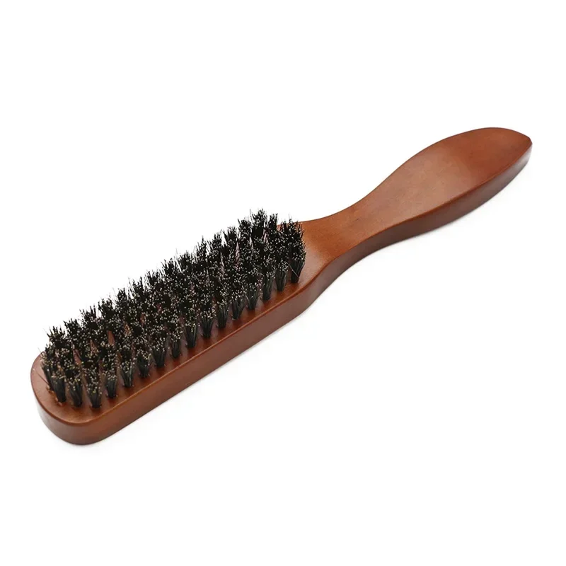 Barber Solid Wood Boar Shaving Brush Beard Massage Black Boar Bristle Hair Brush Curved Wooden Men Beard Mustache Brushes mini ebony woodworking planer curved flat bottomed wooden planing woodworking edge trimming wood planer wood working tools