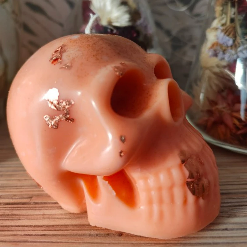Large Skull Silicone Candle Mold DIY Buck Teeth Skeleton Crystal Resin Epoxy Soap Ice Cube Baking Chocolate Mold Home Decor Gift silicone mold silicone candle mold aromatherapy candle mold silicone candle molds candle mold