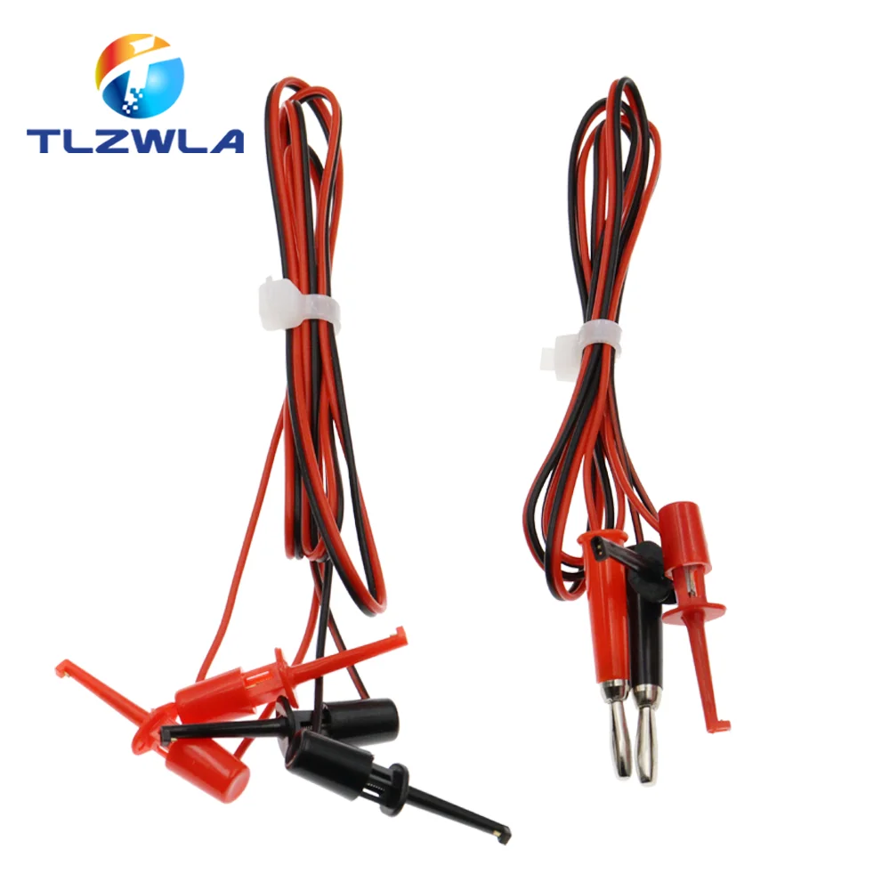 Test Clip Double Headed Crocodile 4MM Gold Plated Plug Alligator Clip Wire Power Test Hook