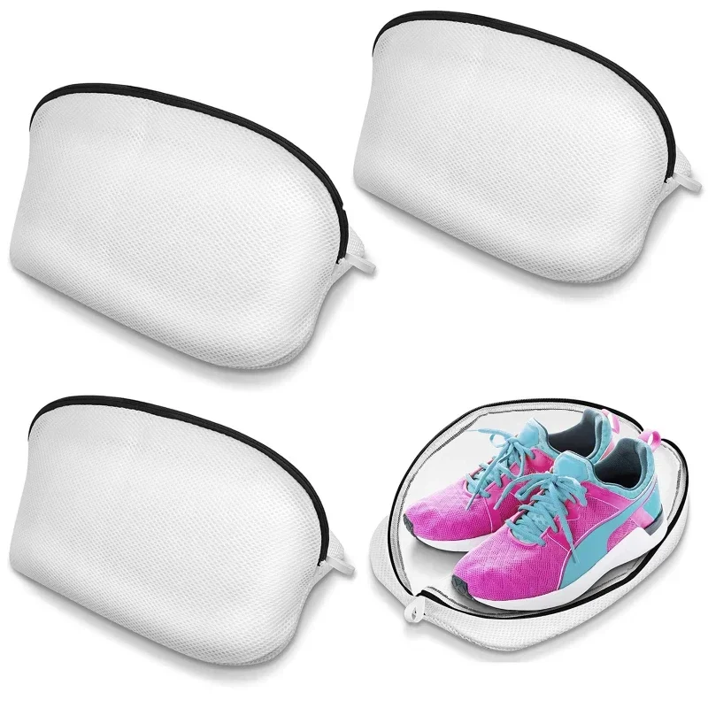 Laundry bag Mesh Washing Machine Shoes Bag Zips Travel Shoe Storage Protective Clothes Storage Box Organizer
