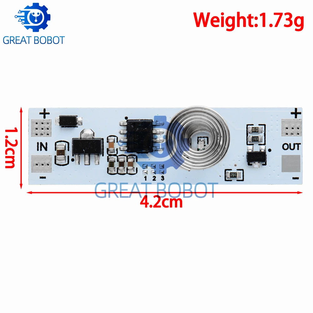 Interruttore tattile Modulo capacitivo 5V-24V 3A LED Lampade di controllo dimmer Componenti attivi Scansione a breve distanza Sweep Sensore manuale Touc - immagine 2