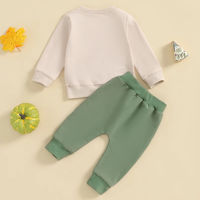 Baby Boy Thanksgiving Sweatshirt & Pants Set 2