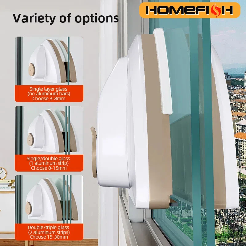 Window Cleaner Brush Double-Side Automatic Water Discharge