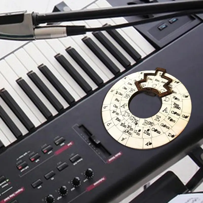 Circle Fifths Wheel Wood Chord Tools Expand Playing Ability Song Writing Music Exploration