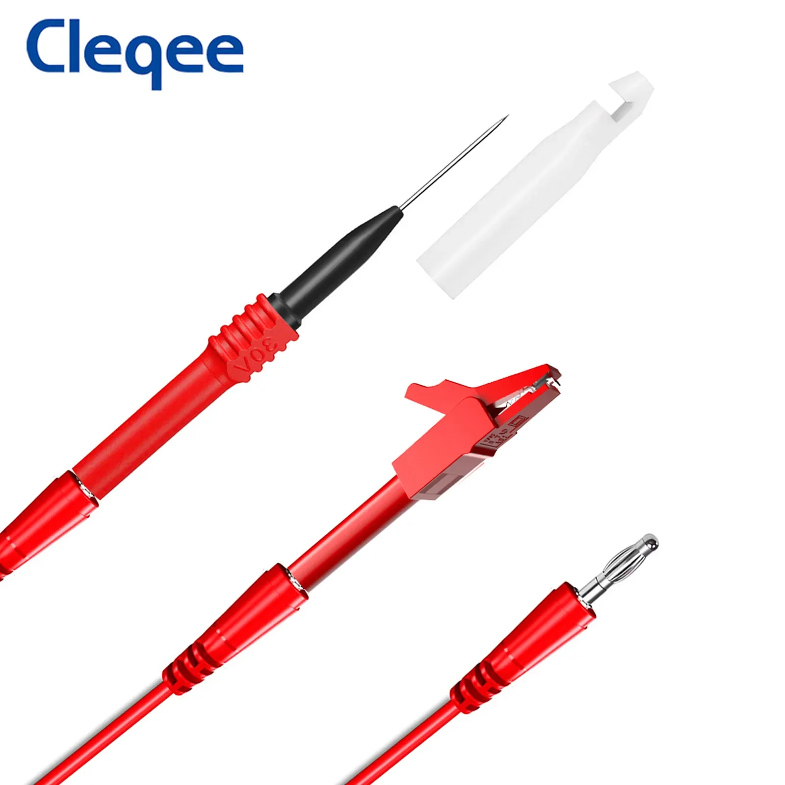 Multimeter Test Leads Kit 4mm Banana Plug Safety Piercing Probe Needle Alligator Clips Automotive Tool Set Cleqee Series