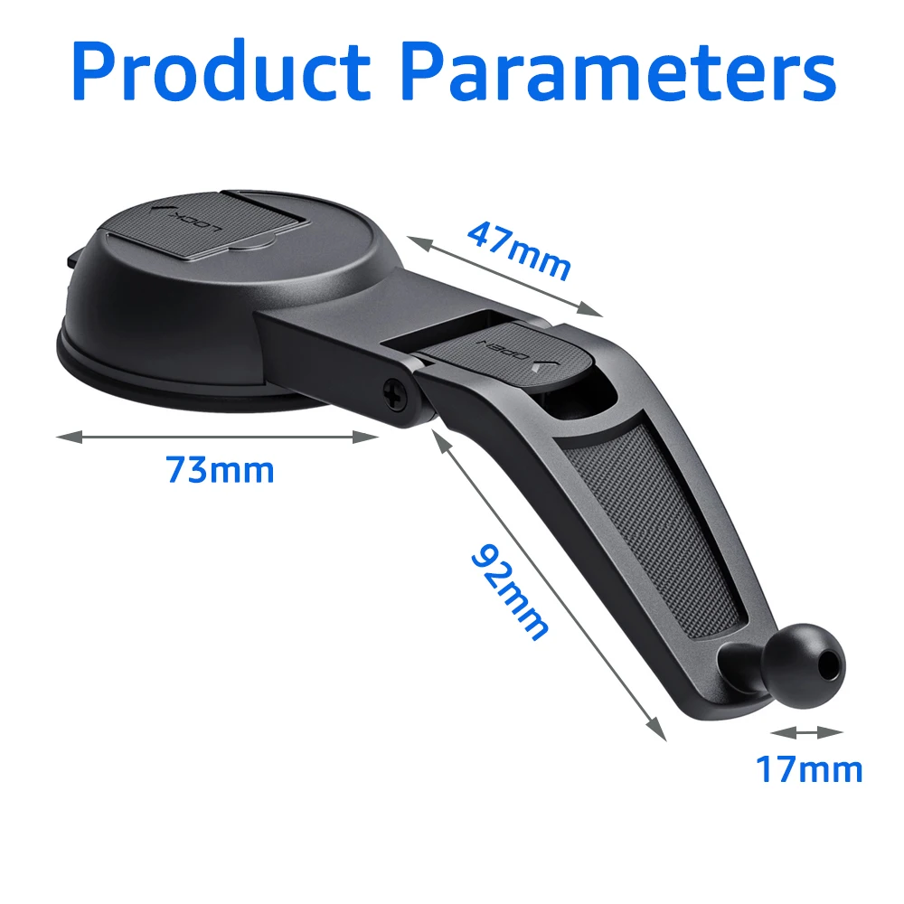 17mm 볼 헤드 자동차 대시 보드 흡입 컵 핸드폰 브래킷 360 학위 회전 자동차 휴대 전화 홀더 기본 액세서리