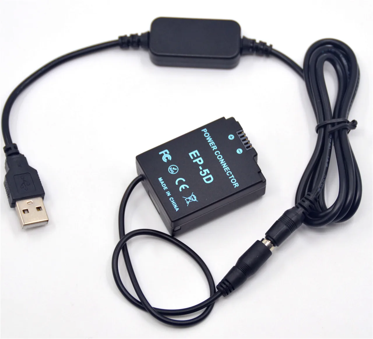Vitesun Power Bank 5V USB Cable Adapter + ENEL21 EN-EL21 Dummy Battery EP-5D EP5D DC Coupler for Nikon 1 V2 1V2