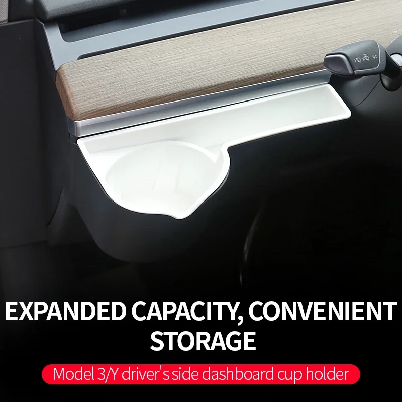 

For 2021-2023 Tesla Model 3/Y Storage Box Car Dashboard Water Cup Holder Front Instrument Panel Stowing Tidying Auto Accessori