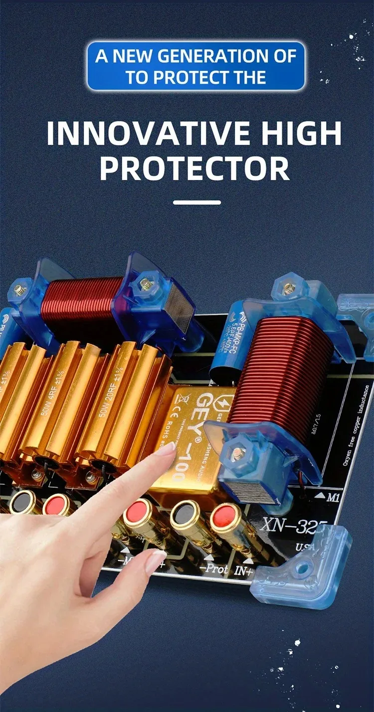 315/325 Lautsprecher-Crossover für die Bühne mit Hochtönerschutz 800 Hz/3200 Hz Crossover-Punkte 2300 W für 12' 15' 18' Passiv – Detail 6
