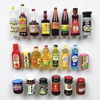 5Pcs Dollhouse Simulation Miniature Landscape Condiment Cute Miniature Dollhouse Supermarket Food Snacks Mini Cake Wine Drink 1