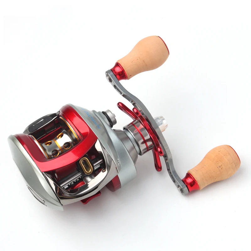 RUKE New Fishing Reel Handle 7075 Alloy Handle With Soft Wooden Knob For D/S/Abu Baitcasting Hole Size 7*4/8*5mm Length 95mm DIY