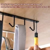 1PC Cabinet Mug Hook, 6-hooks/12-hooks Hanging Cup Holder, Multifunctional Wardrobe Row Hook Organizer Save Storage Space 3