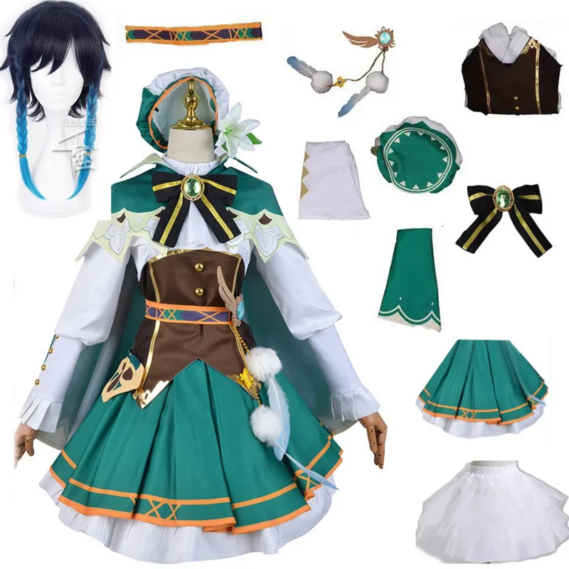 

Genshin Impact Venti Maid Ver. Dress Cosplay Exclusive Authorization Game Costume For Girls Women Christmas Lovely Uniform Suit