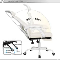 Mesh Ergonomic Office Chair with Footrest Home Office Desk Chair with Headrest with Wheels 360 Swivel Task Chair 4