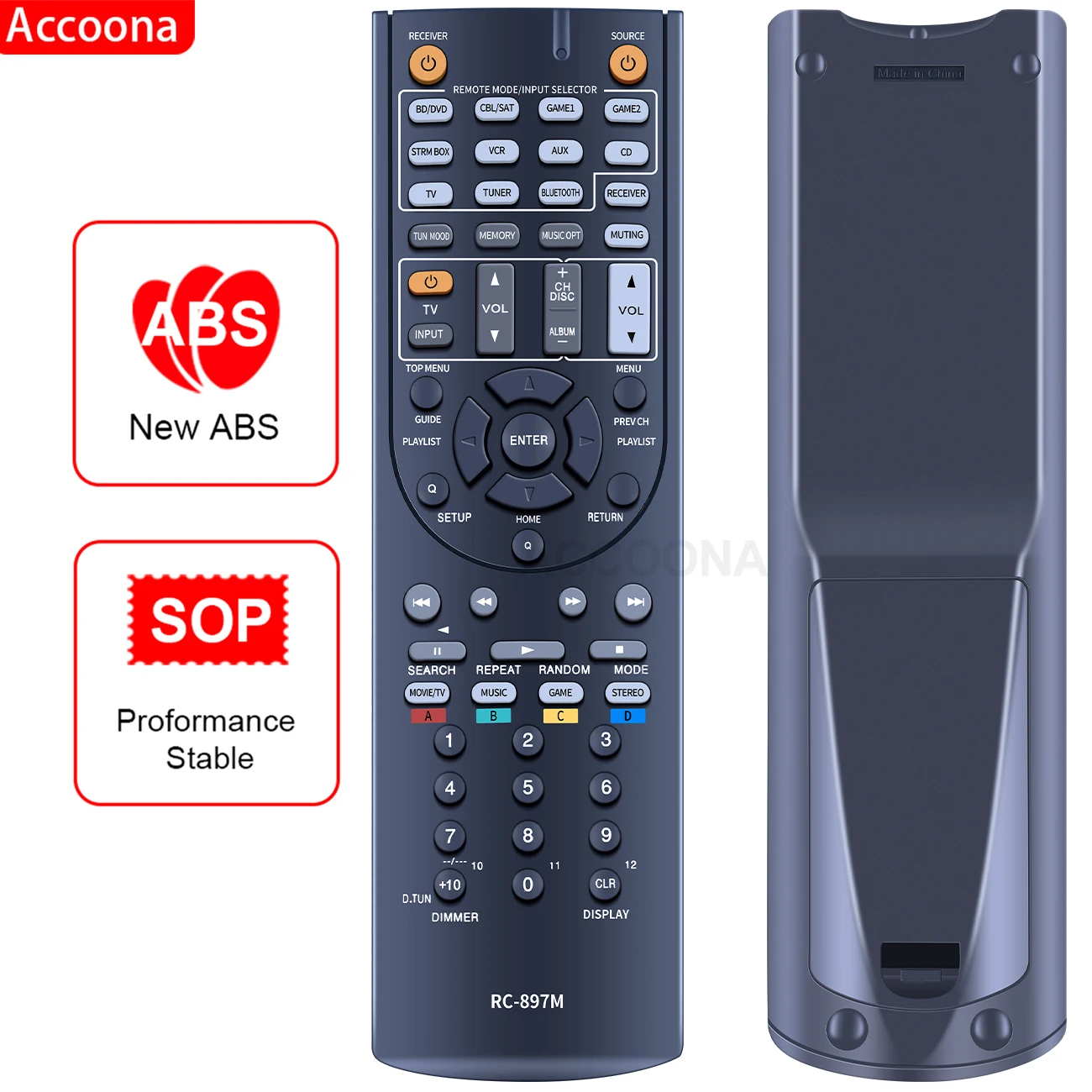 Telecomando Di Ricambio Universale Per Amplificatore AV – Compatibile TX-NR636, TX-NR535, TX-SR333 E Altri – Sostituisce RC 879M - 4