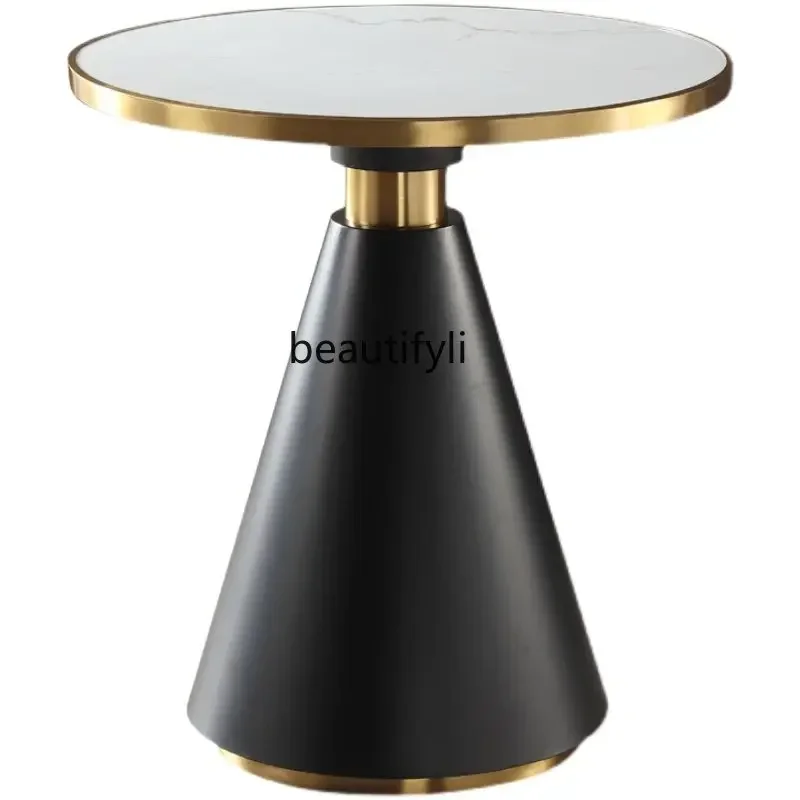 

Nordic Marble Small round Table Modern Simple Dining Table Light Luxury Stainless Steel Table